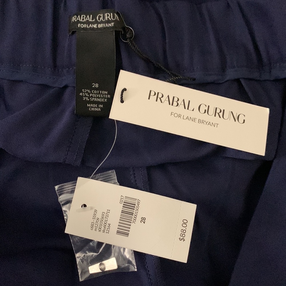 Lane Bryant X Prabal Gurung collab gorgeous navy blue dress pants NWT plus sz 28 - Picture 5 of 8